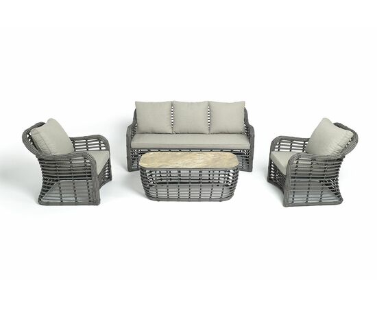 "Ницца" лаунж-зона из искусственного ротанга, цвет бронзовый, изображение 13 | Интернет магазин мебели и декора LifeDekor