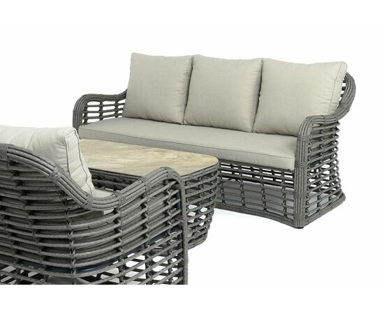 "Ницца" лаунж-зона из искусственного ротанга, цвет бронзовый, изображение 17 | Интернет магазин мебели и декора LifeDekor