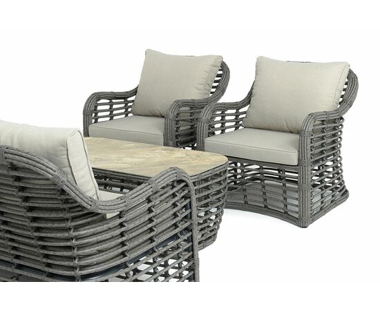 "Ницца" лаунж-зона из искусственного ротанга, цвет бронзовый, изображение 18 | Интернет магазин мебели и декора LifeDekor