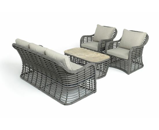 "Ницца" лаунж-зона из искусственного ротанга, цвет бронзовый, изображение 19 | Интернет магазин мебели и декора LifeDekor