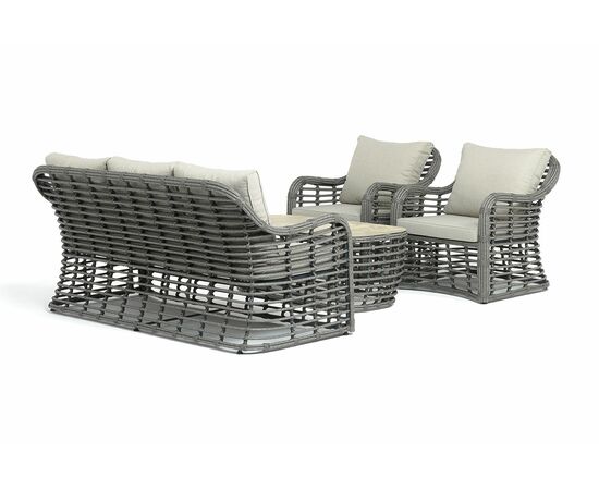 "Ницца" лаунж-зона из искусственного ротанга, цвет бронзовый, изображение 20 | Интернет магазин мебели и декора LifeDekor