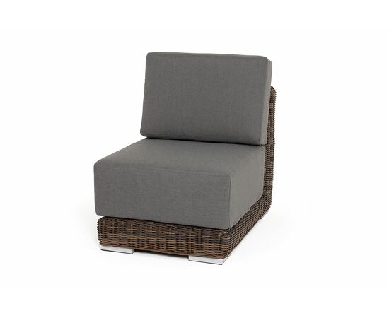 "Капри" модуль диванный прямой с подушками, цвет коричневый | Интернет магазин мебели и декора LifeDekor