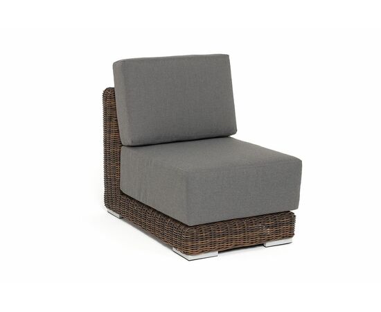 "Капри" модуль диванный прямой с подушками, цвет коричневый, изображение 3 | Интернет магазин мебели и декора LifeDekor