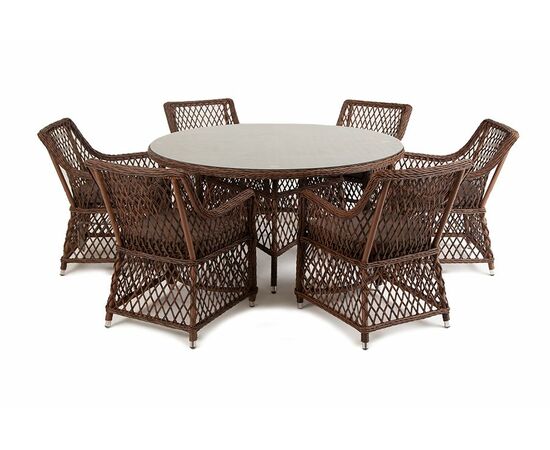 "Эспрессо–150 L" обеденная группа плетеная, цвет коричневый, изображение 6 | Интернет магазин мебели и декора LifeDekor