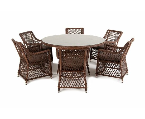 "Эспрессо–150 L" обеденная группа плетеная, цвет коричневый, изображение 7 | Интернет магазин мебели и декора LifeDekor