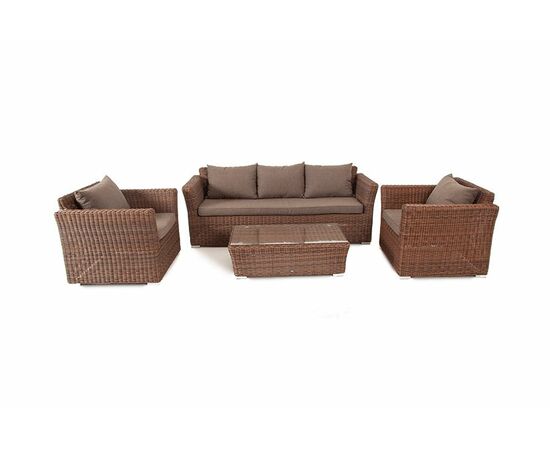 "Капучино" лаунж-зона из искусственного ротанга, цвет коричневый, изображение 18 | Интернет магазин мебели и декора LifeDekor