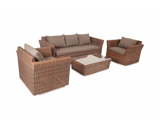 "Капучино" лаунж-зона из искусственного ротанга, цвет коричневый, изображение 20 | Интернет магазин мебели и декора LifeDekor