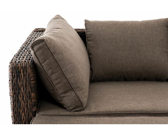 "Лунго" трансформирующаяся лаунж-зона из искусственного ротанга (гиацинт), цвет коричневый, изображение 8 | Интернет магазин мебели и декора LifeDekor