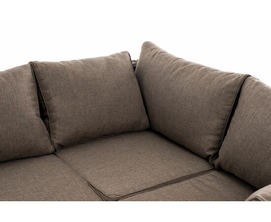 "Лунго" трансформирующаяся лаунж-зона из искусственного ротанга (гиацинт), цвет коричневый, изображение 11 | Интернет магазин мебели и декора LifeDekor