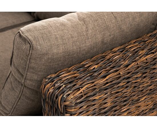 "Лунго" трансформирующаяся лаунж-зона из искусственного ротанга (гиацинт), цвет коричневый, изображение 12 | Интернет магазин мебели и декора LifeDekor