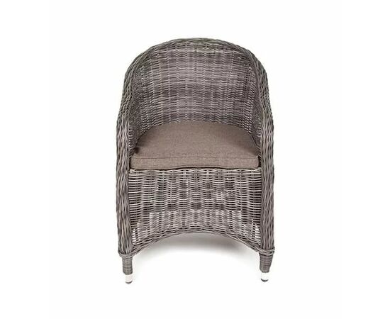 "Равенна" плетеное кресло из искусственного ротанга, цвет графит, изображение 2 | Интернет магазин мебели и декора LifeDekor