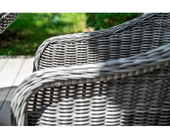 "Равенна" плетеное кресло из искусственного ротанга, цвет графит, изображение 6 | Интернет магазин мебели и декора LifeDekor
