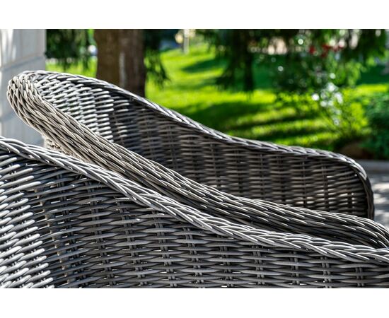 "Равенна" плетеное кресло из искусственного ротанга, цвет графит, изображение 17 | Интернет магазин мебели и декора LifeDekor