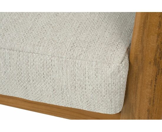 "Сидней" диван 3-местный плетеный из роупа, основание тик, каркас алюминий бежевый, роуп бежевый, ткань бежевая, изображение 6 | Интернет магазин мебели и декора LifeDekor