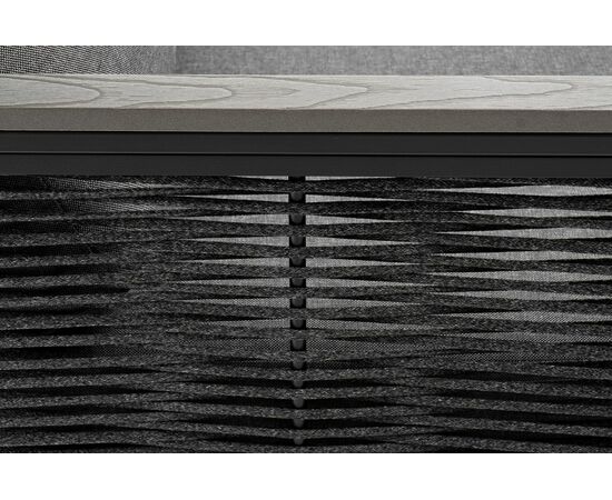 "Сан Ремо" диван 2-местный плетеный из роупа, каркас алюминий темно-серый, роуп серый, ткань серая, изображение 6 | Интернет магазин мебели и декора LifeDekor