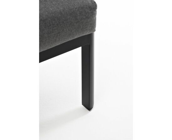 "Сан Ремо" диван 2-местный плетеный из роупа, каркас алюминий темно-серый, роуп серый, ткань серая, изображение 7 | Интернет магазин мебели и декора LifeDekor