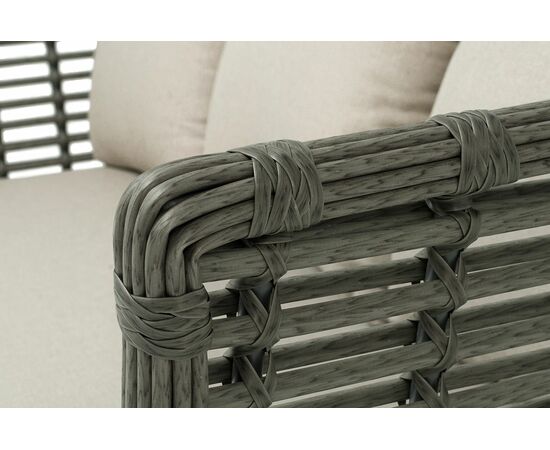 "Валенсия" диван из искусственного ротанга трехместный, цвет серый, изображение 4 | Интернет магазин мебели и декора LifeDekor