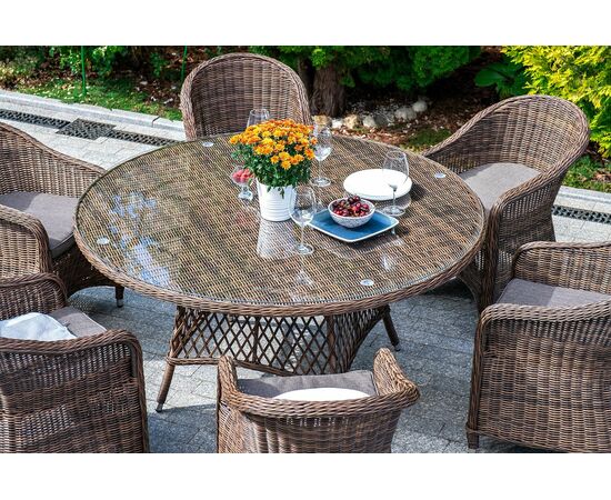 "Эспрессо–150 R" обеденная группа плетеная, цвет коричневый, изображение 3 | Интернет магазин мебели и декора LifeDekor