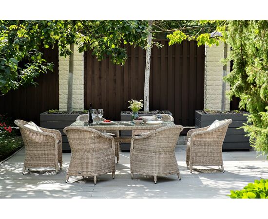 "Эспрессо" обеденная группа плетеная, цвет бежевый, изображение 5 | Интернет магазин мебели и декора LifeDekor