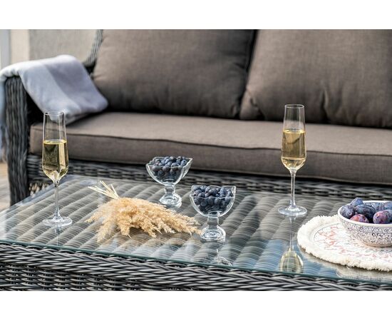 "Гранд Латте" лаунж-зона из искусственного ротанга, цвет графит, изображение 14 | Интернет магазин мебели и декора LifeDekor