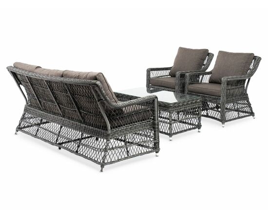 "Гранд Латте" лаунж-зона из искусственного ротанга, цвет графит, изображение 25 | Интернет магазин мебели и декора LifeDekor