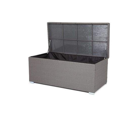 "Порту" сундук водонепроницаемый из искусственного ротанга, цвет графит | Интернет магазин мебели и декора LifeDekor