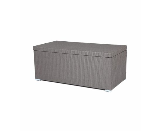 "Порту" сундук водонепроницаемый из искусственного ротанга, цвет графит, изображение 2 | Интернет магазин мебели и декора LifeDekor
