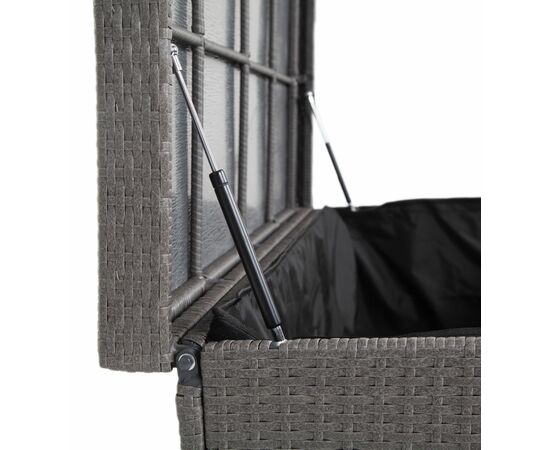 "Порту" сундук водонепроницаемый из искусственного ротанга, цвет графит, изображение 3 | Интернет магазин мебели и декора LifeDekor