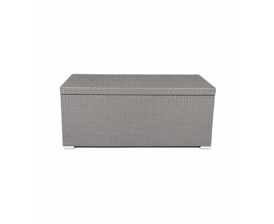 "Порту" сундук водонепроницаемый из искусственного ротанга, цвет графит, изображение 5 | Интернет магазин мебели и декора LifeDekor