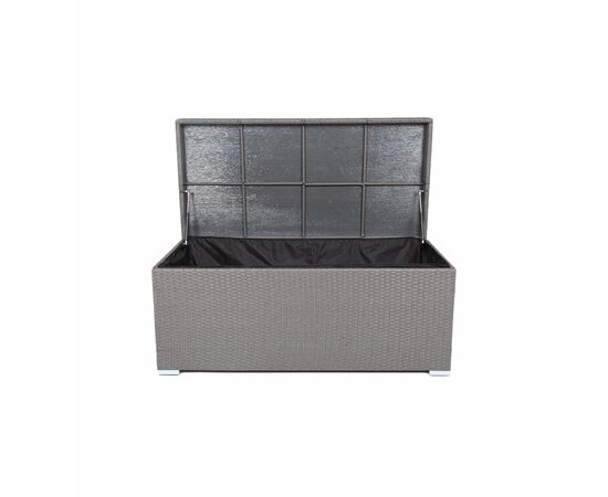 "Порту" сундук водонепроницаемый из искусственного ротанга, цвет графит, изображение 6 | Интернет магазин мебели и декора LifeDekor