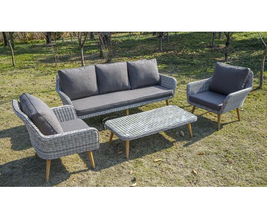 "Прованс" лаунж-зона плетеная из искусственного ротанга, цвет бежевый | Интернет магазин мебели и декора LifeDekor