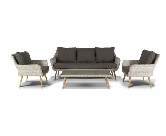 "Прованс" лаунж-зона плетеная из искусственного ротанга, цвет бежевый, изображение 3 | Интернет магазин мебели и декора LifeDekor