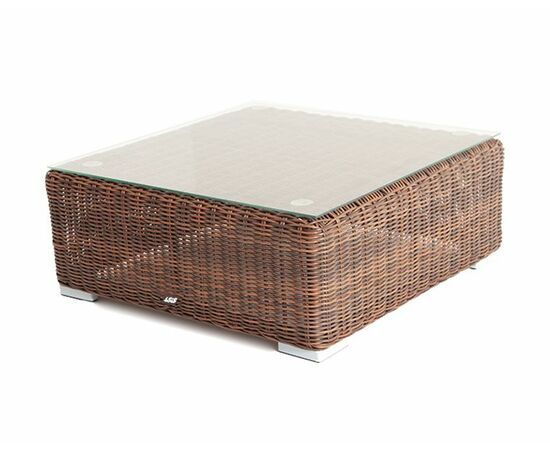 "Лунго" журнальный столик плетеный, цвет коричневый | Интернет магазин мебели и декора LifeDekor