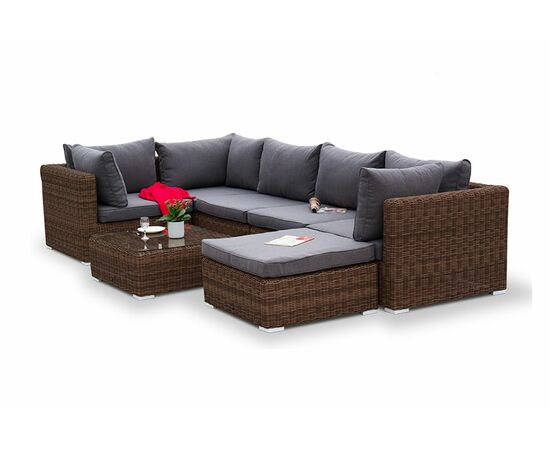 "Лунго" журнальный столик плетеный, цвет коричневый, изображение 6 | Интернет магазин мебели и декора LifeDekor