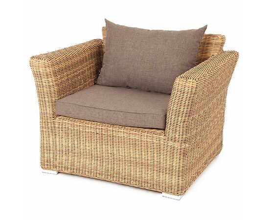 "Капучино" кресло из искусственного ротанга, цвет соломенный | Интернет магазин мебели и декора LifeDekor