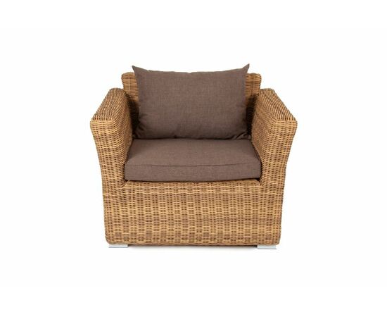 "Капучино" кресло из искусственного ротанга, цвет соломенный, изображение 2 | Интернет магазин мебели и декора LifeDekor