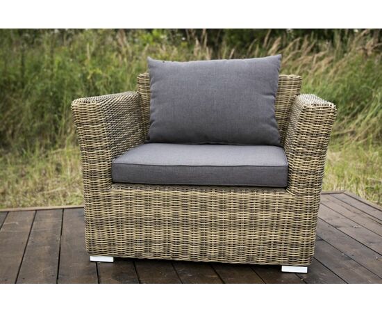 "Капучино" кресло из искусственного ротанга, цвет соломенный, изображение 8 | Интернет магазин мебели и декора LifeDekor