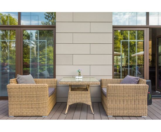 "Капучино" кресло из искусственного ротанга, цвет соломенный, изображение 12 | Интернет магазин мебели и декора LifeDekor