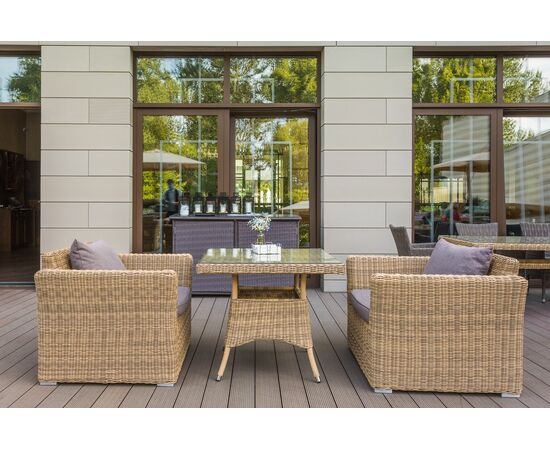 "Капучино" кресло из искусственного ротанга, цвет соломенный, изображение 13 | Интернет магазин мебели и декора LifeDekor