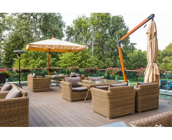 "Капучино" кресло из искусственного ротанга, цвет соломенный, изображение 16 | Интернет магазин мебели и декора LifeDekor