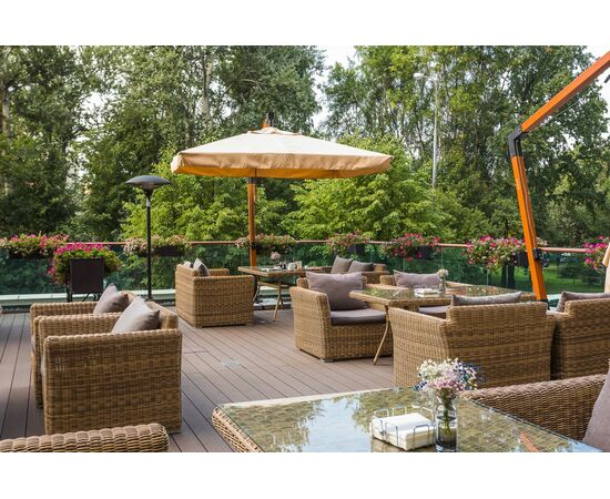 "Капучино" кресло из искусственного ротанга, цвет соломенный, изображение 17 | Интернет магазин мебели и декора LifeDekor