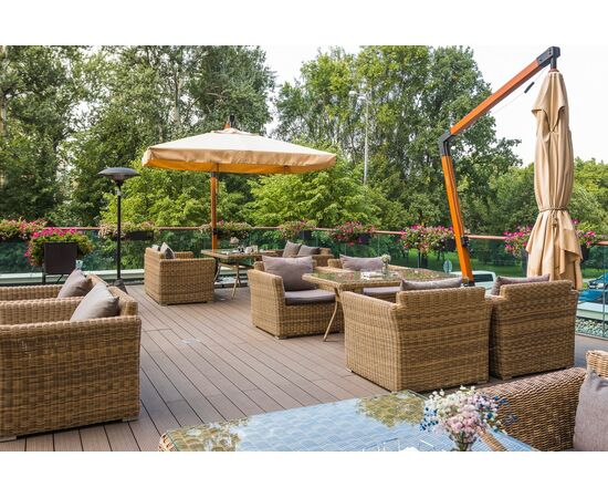 "Капучино" кресло из искусственного ротанга, цвет соломенный, изображение 18 | Интернет магазин мебели и декора LifeDekor