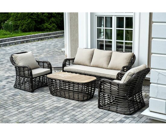 "Ницца" лаунж-зона из искусственного ротанга, цвет бронзовый | Интернет магазин мебели и декора LifeDekor