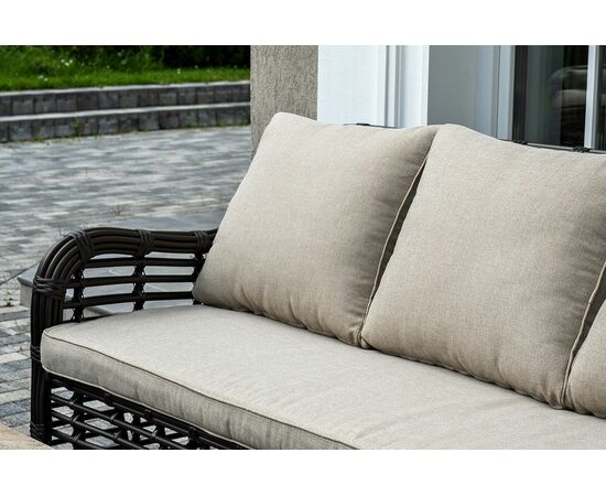 "Ницца" лаунж-зона из искусственного ротанга, цвет бронзовый, изображение 10 | Интернет магазин мебели и декора LifeDekor