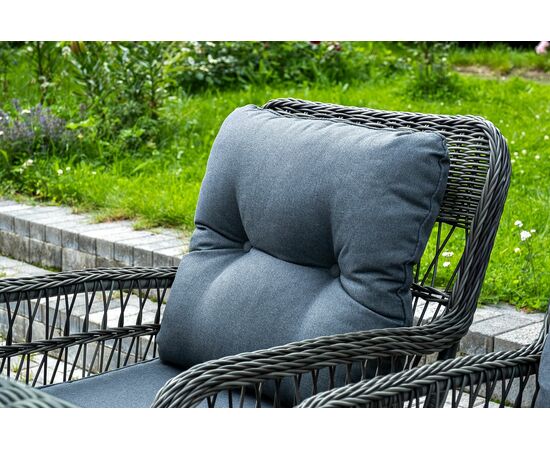 "Цесена" обеденная группа плетеная из искусственного ротанга, цвет графит, изображение 6 | Интернет магазин мебели и декора LifeDekor