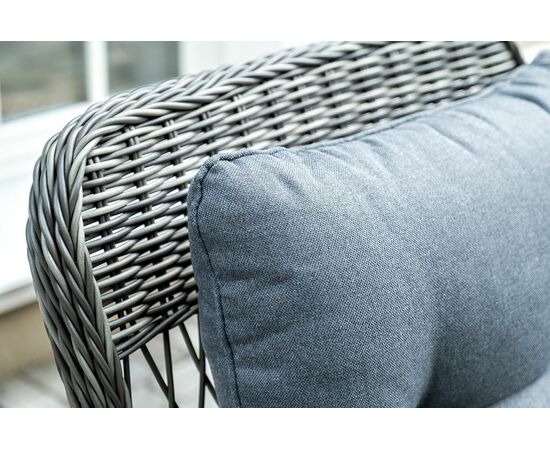 "Цесена" обеденная группа плетеная из искусственного ротанга, цвет графит, изображение 7 | Интернет магазин мебели и декора LifeDekor