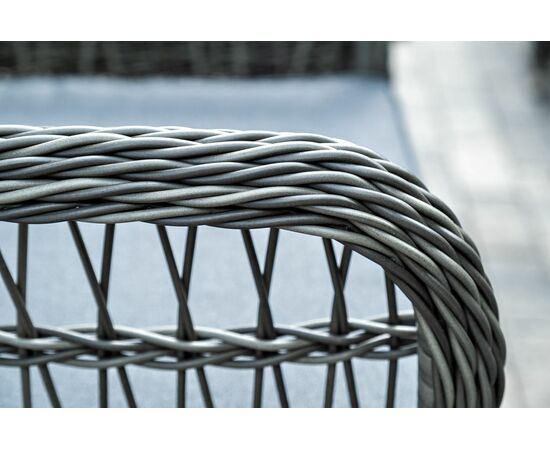 "Цесена" обеденная группа плетеная из искусственного ротанга, цвет графит, изображение 10 | Интернет магазин мебели и декора LifeDekor