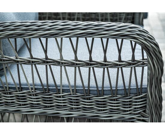 "Цесена" обеденная группа плетеная из искусственного ротанга, цвет графит, изображение 11 | Интернет магазин мебели и декора LifeDekor