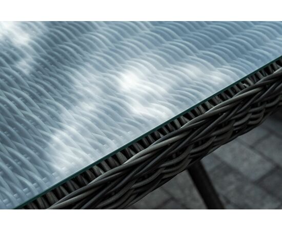 "Цесена" обеденная группа плетеная из искусственного ротанга, цвет графит, изображение 12 | Интернет магазин мебели и декора LifeDekor