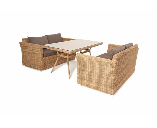 "Мокко" обеденная группа плетеная из ротанга, цвет соломенный | Интернет магазин мебели и декора LifeDekor